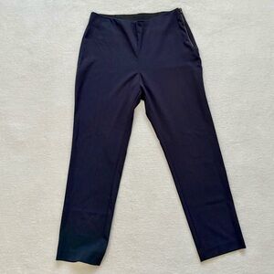 Nine West Side Zip Skinny Pants Navy Blue Size 12